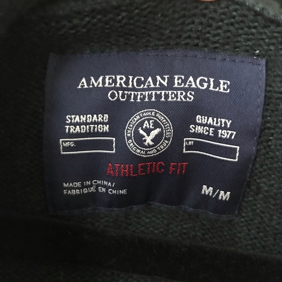 American Eagle Athletic Fit Quarter Zip Sweater M - Picture 5 of 8